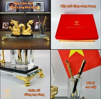 6 Hộp Cắm Bút Rồng Vàng Kim Long Phú Quý   Decor Bàn Làm Việc Cao Cấp Cho Lãnh Đạo Văn Phòng Công Sở