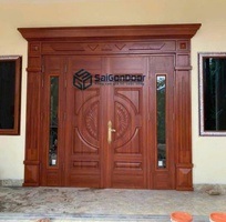 Cửa thép vân gỗ cửa chính