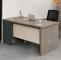 Bàn Giám Đốc Gỗ Công Nghiệp Thiết Kế Kèm Tủ Tài Liệu Nhỏ Gọn