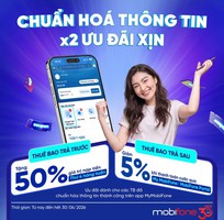 Chuẩn hóa thông tin   Nhận ngay ưu đãi xịn từ MobiFone
