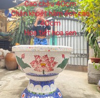 4 Chậu khảm miểng - đắp tay cẩn sành sứ , miểng chén dĩa