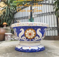 6 Chậu khảm miểng - đắp tay cẩn sành sứ , miểng chén dĩa