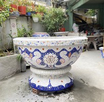 19 Chậu khảm miểng - đắp tay cẩn sành sứ , miểng chén dĩa