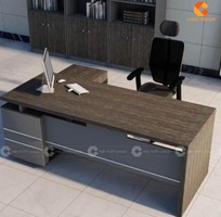 1 Bàn Giám Đốc Gỗ Công Nghiệp MDF Phủ Melamine Kèm Tủ Phụ Lưu Trữ