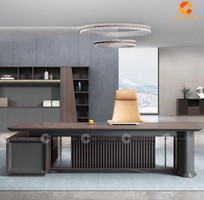 2 Bàn Giám Đốc Gỗ MDF Chữ L Hiện Đại Kèm Hệ Tủ Đựng Tài Liệu