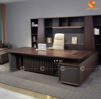 1 Bàn Giám Đốc Gỗ MDF Chữ L Hiện Đại Kèm Hệ Tủ Đựng Tài Liệu
