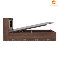 Giường Ngủ Gỗ Công Nghiệp Chân Thấp Tích Hợp Kệ Trang Trí Hiện Đại