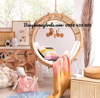 Xích đu tròn mây tự nhiên treo trần nhà