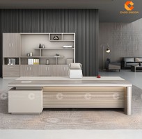 2 Bàn Giám Đốc Gỗ MDF Chữ L Hiện Đại Có Tủ Lưu Trữ