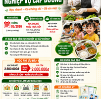 Tuyển sinh các lớp Cấp dưỡng