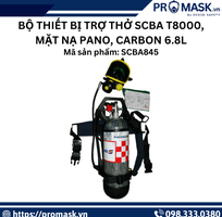 Bộ thiết bị trợ thở SCBA T8000, mặt nạ PANO, carbon 6.8L   Trang bị không thể thiếu trong môi trường