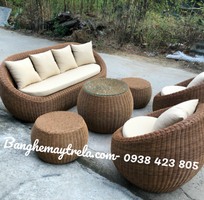 1 Bàn ghế sofa sò mây nhựa
