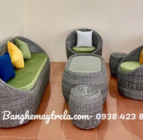 3 Bàn ghế sofa sò mây nhựa