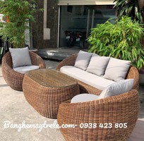 4 Bàn ghế sofa sò mây nhựa