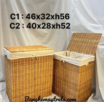2 Giỏ đựng đồ mây tự nhiên- Giỏ mây đựng quần áo