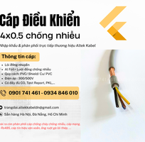 3 Cáp điều khiển 4x0.5 có lưới chống nhiễu Altek Kabel tại Hà Nội, Sơn La, Hưng Yên