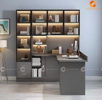 1 Bàn Giám Đốc Kết Hợp Kệ Sách Gỗ MDF Tối Ưu Công Năng