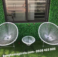 1 Bàn ghế ban công đan dây nhựa