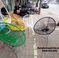 8 Bàn ghế ban công đan dây nhựa