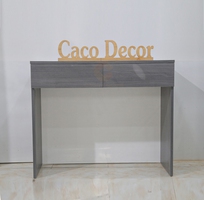 Bàn Làm Việc Gỗ MDF Phủ Melamine Màu Xám Chì Cao Cấp