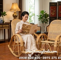 2 Ghế bập bênh mây tre đan tự nhiên