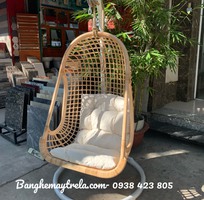 2 Ghế xích đu caro mây tự nhiên