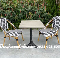 2 Ghế cafe mây nhựa