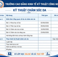 Tuyển sinh khóa kỹ thuật chăm sóc da