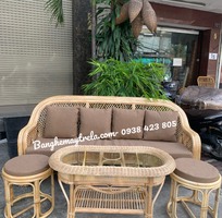 4 Bàn ghế mây nhỏ gọn phòng khách