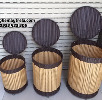 4 Giỏ đựng đồ nhựa giả mây