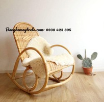 Ghế bập bênh mây đan kín ngồi thư giãn