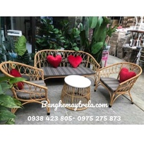 Bàn ghế đan mây nhựa