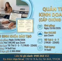 Khóa học chứng chỉ Quản Trị kinh Doanh