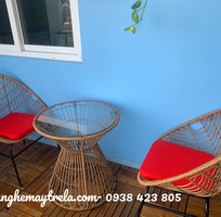 4 Bàn ghế ban công mây nhựa