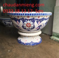 Chậu cảnh , chậu khảm sành thủ công , chậu size khủng , chậu xi măng
