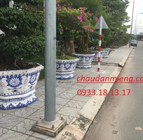 2 Chậu cảnh , chậu khảm sành thủ công , chậu size khủng , chậu xi măng