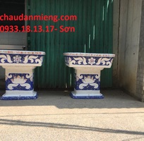 6 Chậu cảnh , chậu khảm sành thủ công , chậu size khủng , chậu xi măng