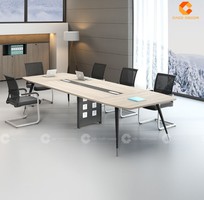 1 Mẫu Bàn Họp 8 Người Gỗ MDF Kết Hợp Chân Sắt Hiện Đại