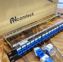 1 Thanh đấu nối mạng Patch panel 16 cổng CAT6 UTP mã ACT-16S1U, ACT-JK28-C6-US chính hãng Ancomteck
