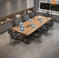 1 Bàn Họp Gỗ MDF Phủ Melamine Thiết Kế Chữ Nhật Cho 8 Người