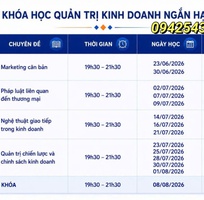 Khóa Học Ngắn Hạn Quản Trị Kinh Doanh