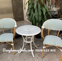 7 Ghế cafe mây nhựa khung nhôm