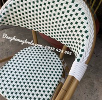 2 Ghế cafe mây nhựa khung nhôm
