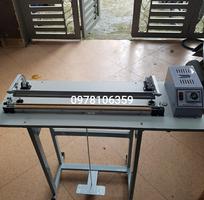 Máy hàn túi dập chân, máy ép túi màng co cắt đứt, máy hàn túi màng co PVC-POF