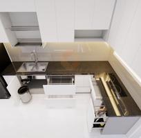 2 Tủ Bếp HDF An Cường Phủ Acrylic Bóng Gương Chữ L Hiện Đại
