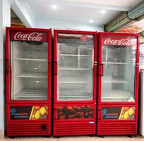 Thanh lý tủ mát Sanden Intercool Coca Cola   2 cánh, 400L   mới 90
