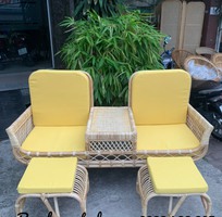 2 Băng ghế mây đôi decor