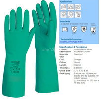  Găng Tay Nitrile GMG N1555 Chống Hóa Chất   Lựa chọn đáng tin cậy cho môi trường công nghiệp
