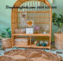 3 Kệ mây tự nhiên- Kệ sách báo mây tre