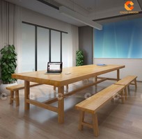 1 Bàn Họp Gỗ Tự Nhiên Hiện Đại Cho 10 Người